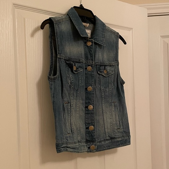 J. CREW Classic Denim Vest Size X-Small - Picture 7 of 12
